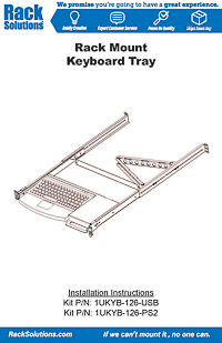 Installation Instructions preview for 1U Sliding Keyboard Shelf (1UKYB-126)