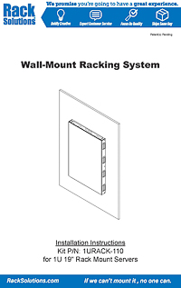 Installation Instructions preview for 1U Covered Vertical Wall Mount Rack (1URACK-110)