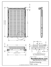 Dimensional Drawings preview for 1U 115 Sliding Equipment Shelf 27in Depth (115-1526)