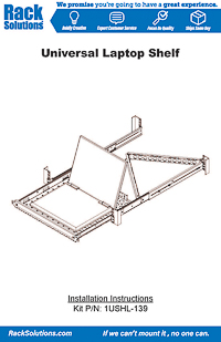 Installation Instructions preview for 2U Sliding Laptop Shelf 17in (D) with Cable Management Arm (1USHL-139)