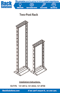 Installation Instructions preview for 20U TechEdge 2Post Rack with Square Holes (121-8758)