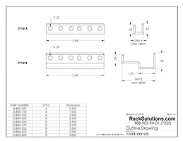Dimensional Drawings preview for 2U Adapter Bracket Assortment (2UKIT-101)