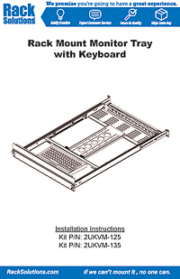 Installation Instructions preview for Rackmount KVM, USB Keyboard, without Monitor (2UKVM-125USB)
