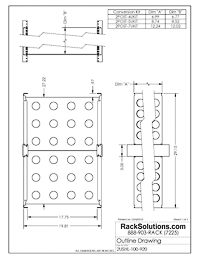 Dimensional Drawings preview for Heavy Duty Shelf Base (2USHL-100)