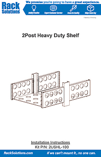 Installation Instructions preview for Heavy Duty Shelf Base (2USHL-100)