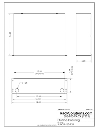 Dimensional Drawings preview for 3U Rackmount Box 14in Depth (3UBOX-160)