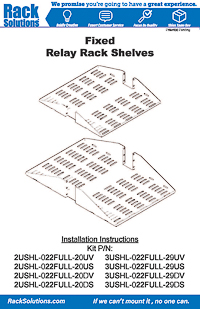 Installation Instructions preview for 3U 2Post Center Mount Shelf 29in Depth (Flanged Up, Solid) (3USHL-022FULL-29US)