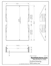 Dimensional Drawings preview for Flanged Up | 3U 2Post Adjustable Center Mount Solid Shelf 29in (D) (3USHL-024FULL-29US)