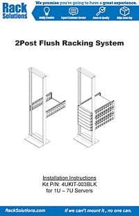 Installation Instructions preview for 4U Flush Mount Conversion Bracket 2-Pack (26in Deep) with 2U Adapter Brackets 4-Pack (2 bends, 0.59in Deep) (4UKIT-003)