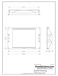 Dimensional Drawings preview for 7U Flush Monitor Rackmount with Monitor (7U-RACKMON)