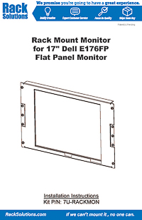 Installation Instructions preview for 7U Flush Monitor Rackmount with Monitor (7U-RACKMON)