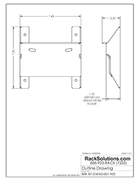 Dimensional Drawings preview for Rack To Tower Stand for Dell R710 (BRK-R7-STAND-001)