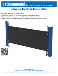Data Sheet preview for 1U-7U Rack Blanking Panels (19in)