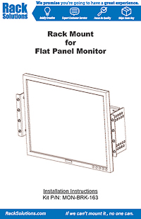 Installation Instructions preview for 4U Adjustable Monitor Rackmount (No Monitor) (MON-BRK-163)