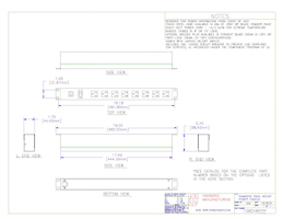 Dimensional Drawings preview for 15A Horizontal Power Strip, Front Outlet, 15ft Cord (PS19-F8-15-D)
