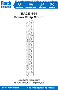 Installation Instructions preview for Vertical Rackmount Powerstrips