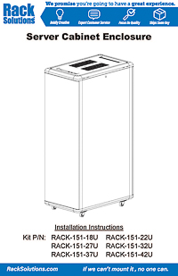 Installation Instructions preview for Server Cabinet Enclosures (RACK-151)