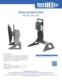 Data Sheet preview for Universal All-In-One Desktop and Monitor Stand (RETAIL-AIO-017)