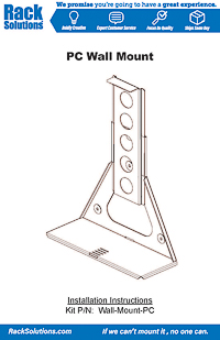 Installation Instructions preview for Universal PC Wall Mount for Large Size Equipment (2.70in+) (WALL-MOUNT-PC)