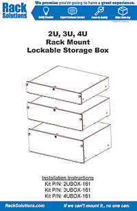 Installation Instructions preview for 2U Lockable Rackmount Box 14in Depth with Hinged Door (2UBOX-161)