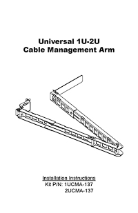 Installation Instructions preview for 1U Cable Management Arm (1UCMA-137)