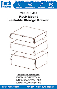 Installation Instructions preview for 2U Lockable Rackmount Drawers 14in Depth (2UDRAWER-162)