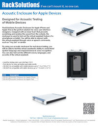 Data Sheet preview for Acoustic Enclosure for Mobile Devices (106-8573)
