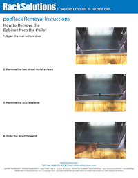 Pallet Removal Instructions preview for 47U popRack 2Post 23in EIA with 4 (11U) Compartments (141-2379)